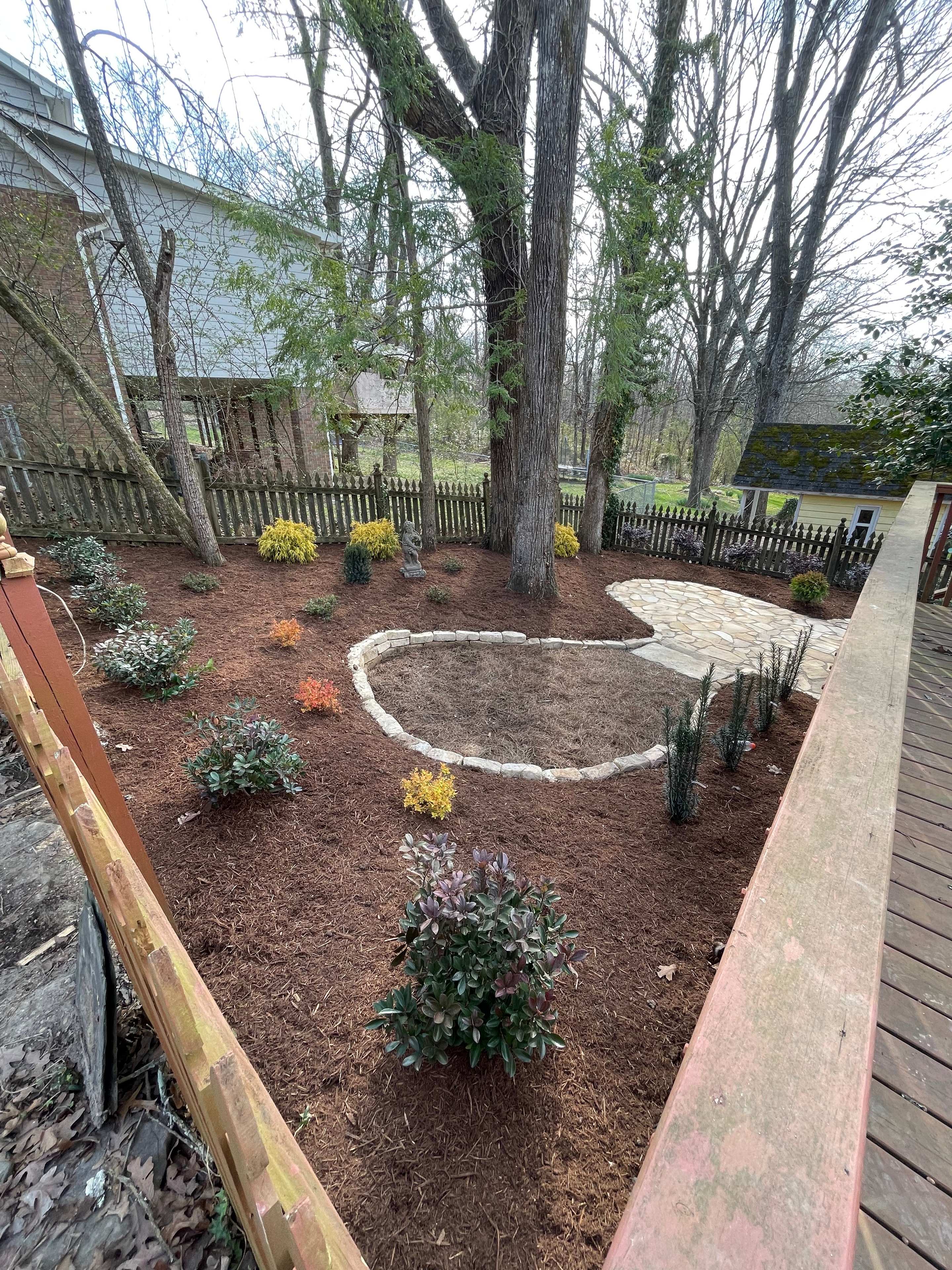 Yard after Bursting Blooms landscaping transformation