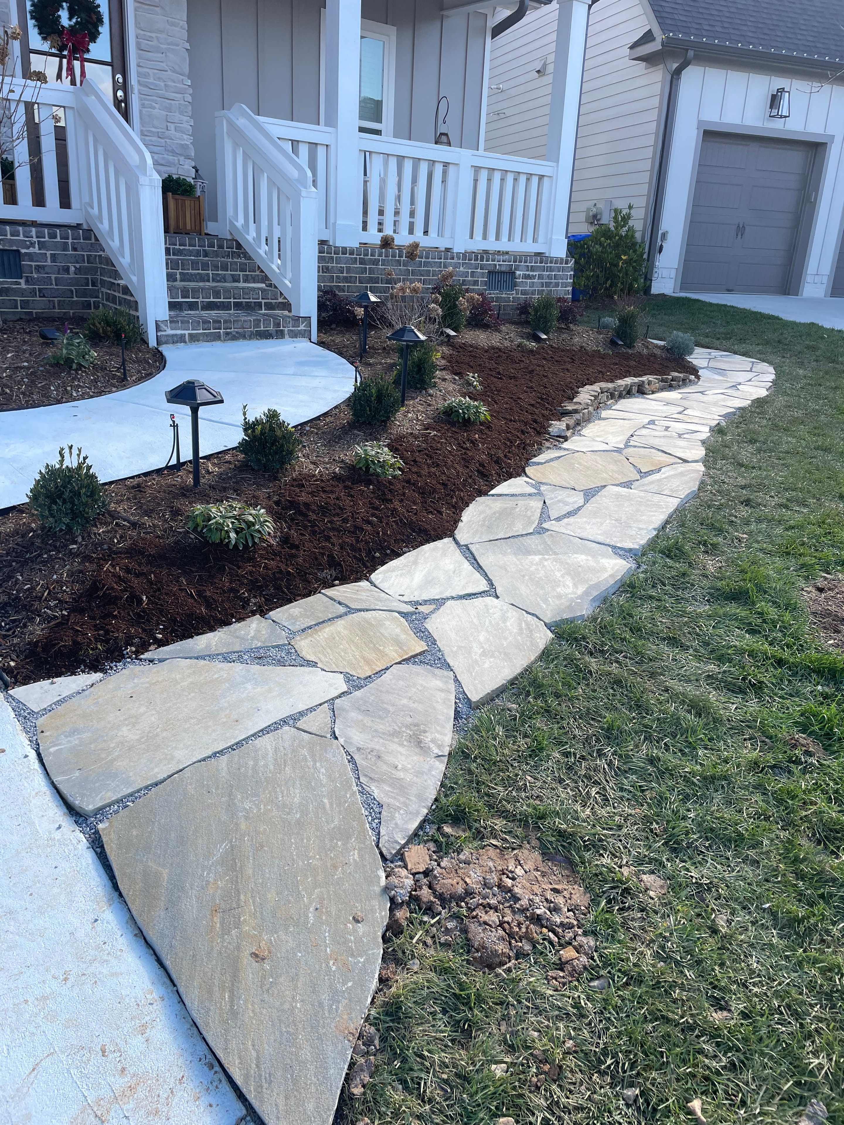 Flagstone walkway project
